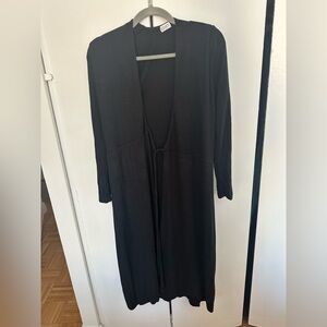 Leset black wrap sweater dress size small